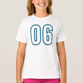 Camiseta No. 06 - Elegante declaración numérica Art