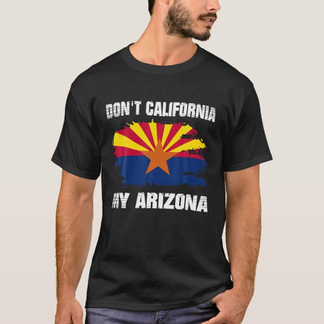 Camiseta No a California problemas con la bandera del estad (Anverso)