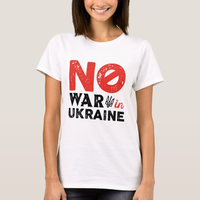Camiseta No a la guerra en Ucrania (Anverso)