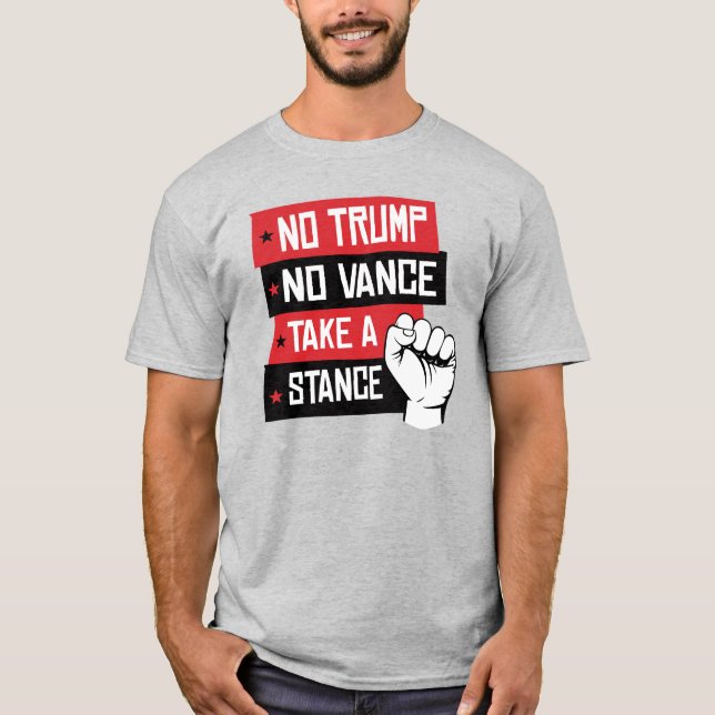 Camiseta No a Trump, no a Vance hay que pronunciarse (Anverso)