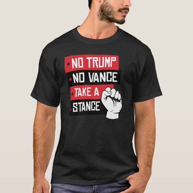 Camiseta No a Trump, no a Vance hay que pronunciarse (Anverso)