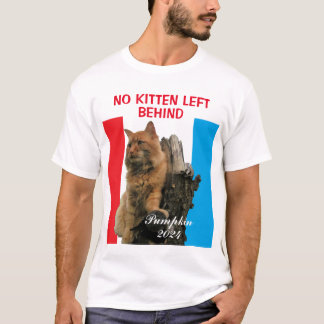 Camiseta No a un gatito detrás de la calabaza para el presi
