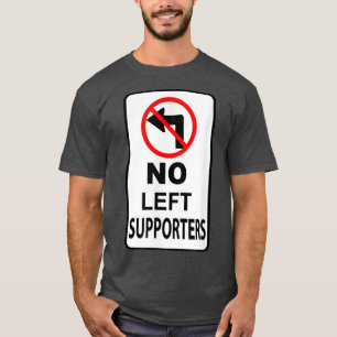 Camiseta No a un Rótulo de apoyo de izquierda clásico conse