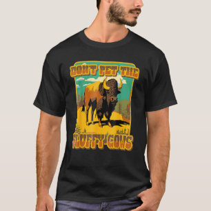 Camiseta No acaricien a las vacas de pelusa Bisonte de Yell