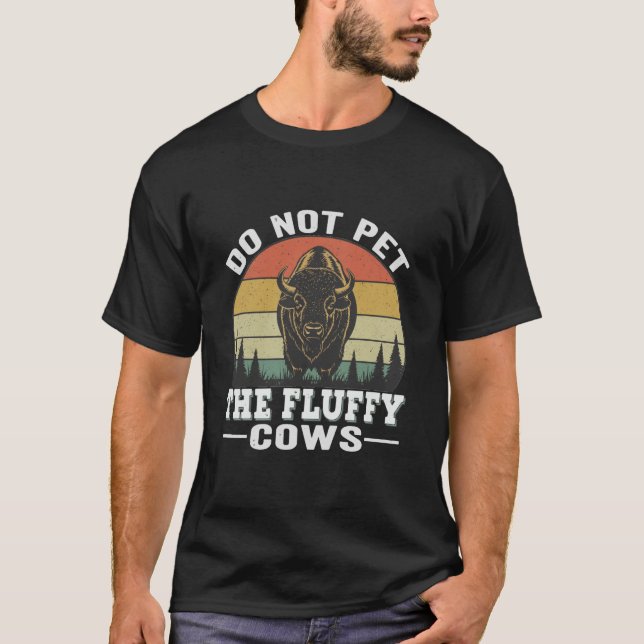 Camiseta No acaricies a las vacas esponjosas (Anverso)