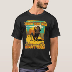 Camiseta No acaricies las vacas de pelusa Bisonte de Yellow