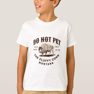 Camiseta No Aciciar A Las Vacas Esponjosas Bisonte De Monta