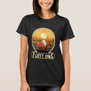 Camiseta No Aciciar a las Vacas Esponjosas Bisonte Parque Y