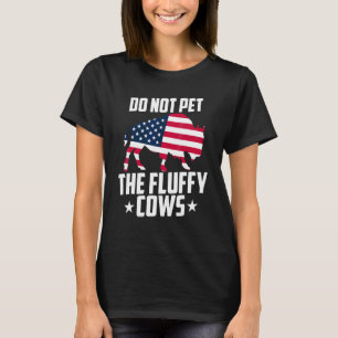 Camiseta No Aciciar a las Vacas Esponjosas Bisonte Yellowst