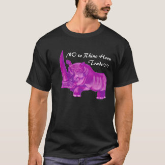 Camiseta NO al comercio del cuerno del rinoceronte