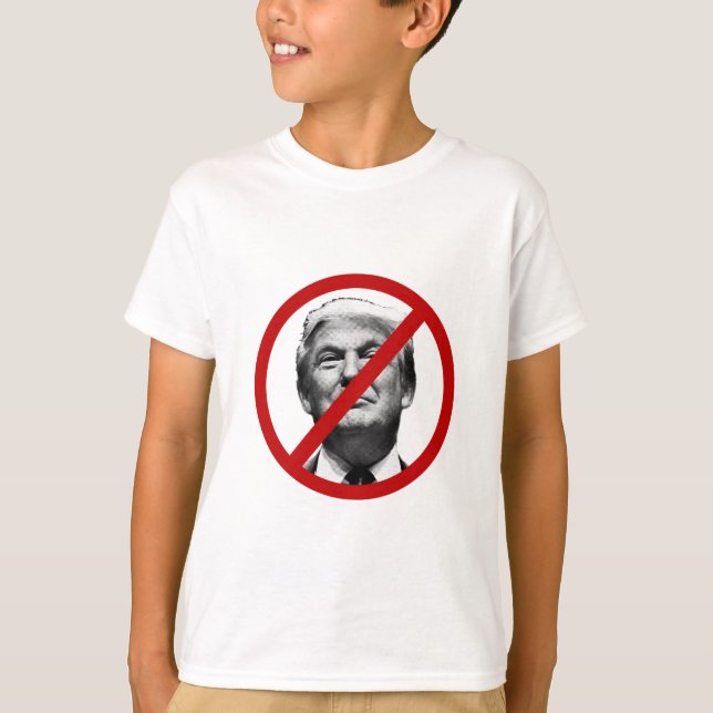 Camiseta No al Rótulo internacional de Trump (Anverso)