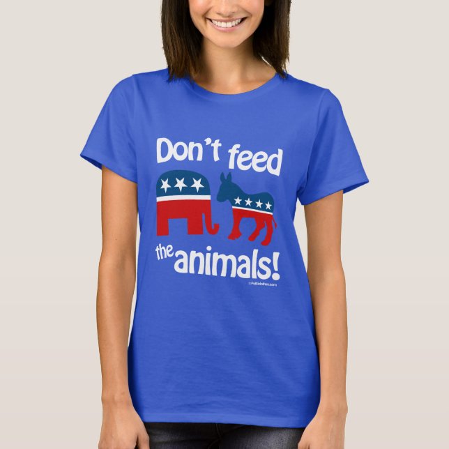 Camiseta No alimentar a los animales (Anverso)