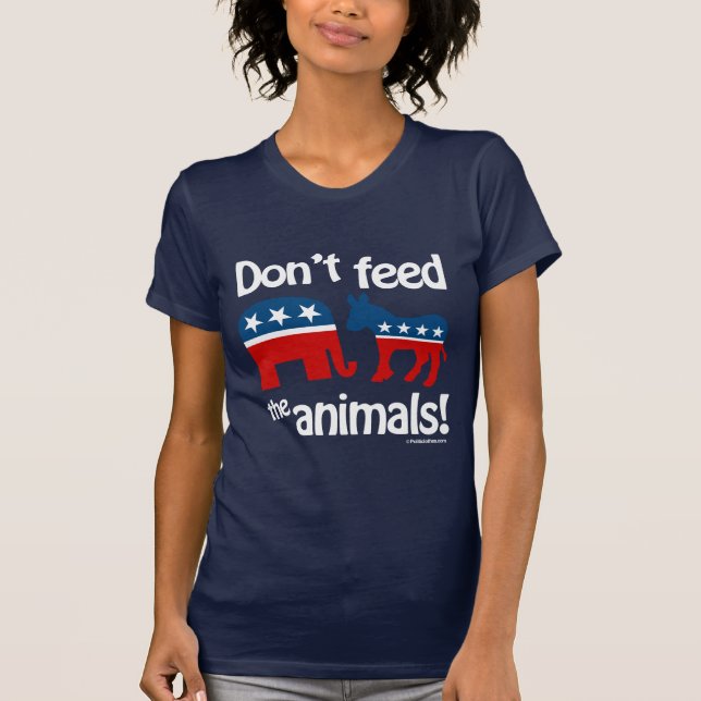 Camiseta No alimentar a los animales (Anverso)