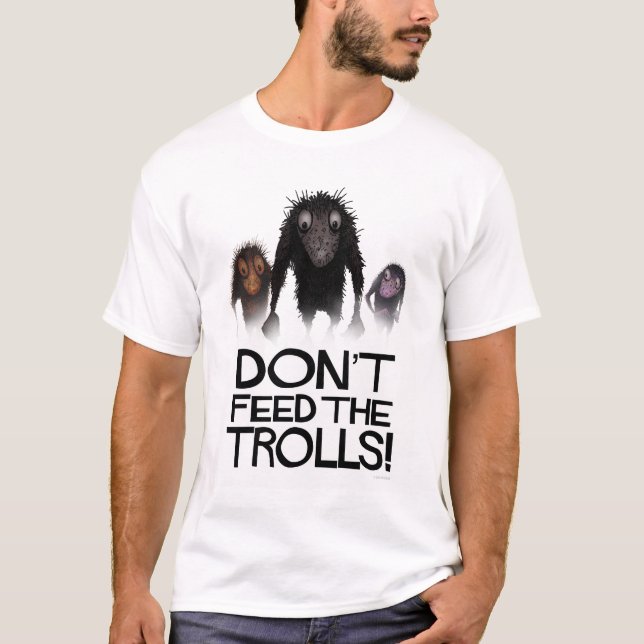 Camiseta No alimente a duendes el Internet divertido Meme (Anverso)