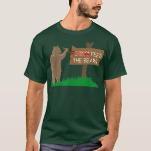 Camiseta No alimente a los osos con divertidos camping