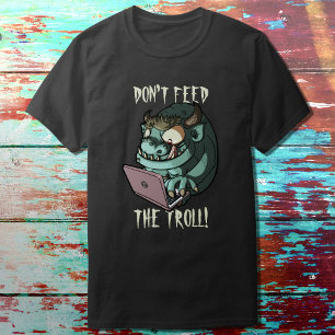 Camiseta No alimente al Personalizado de portátiles Troll I