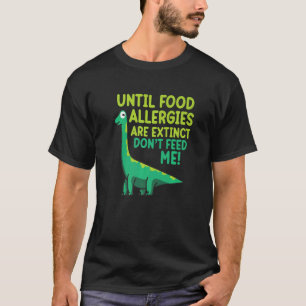 Camiseta No Alimente Alimentos Alergia Mes Verde azulado G