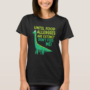 Camiseta No Alimente Alimentos Alergia Mes Verde azulado G