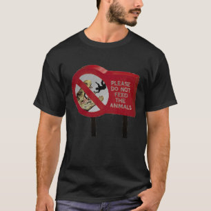 Camiseta No alimente el dinosaurio