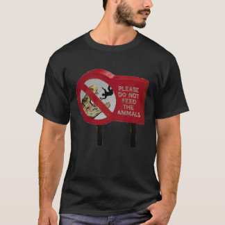 Camiseta No alimente el dinosaurio