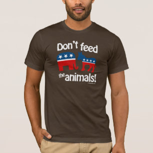 Camiseta No alimente los animales