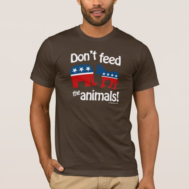 Camiseta No alimente los animales (Anverso)