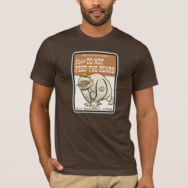Camiseta No alimente los osos (Anverso)