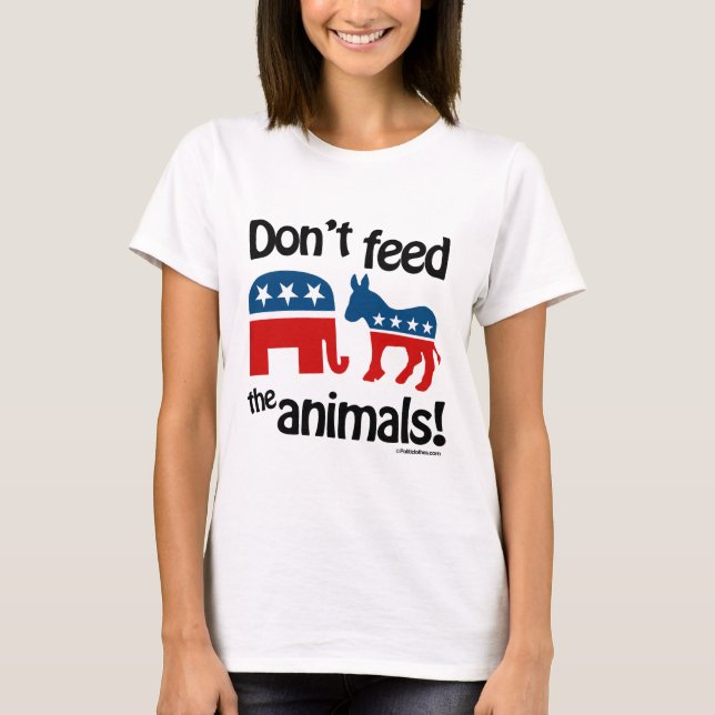 Camiseta No alimentes a los animales - (Anverso)