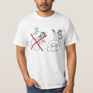 Camiseta No ame el hipopótamo
