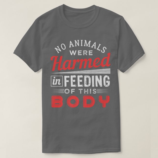 Camiseta No Animals Were Harmed Vegan Design  (Diseño del anverso)