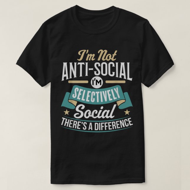 Camiseta No Antisocial, Humor Sarcástico (Diseño del anverso)