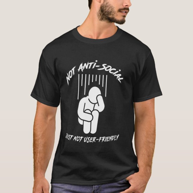 Camiseta No Antisocial, Simplemente No Divertido Amistoso I (Anverso)