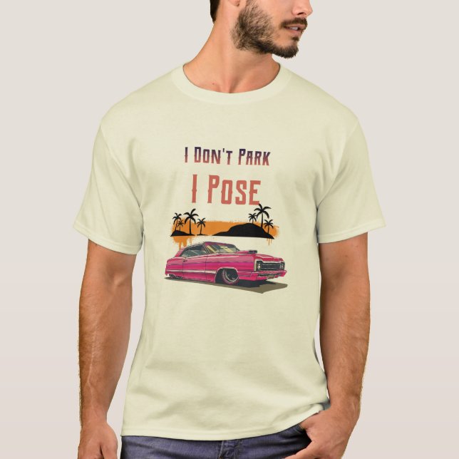 Camiseta No aparco, me siento retro (Anverso)