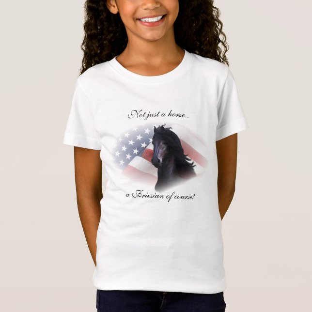 Camiseta ¡No apenas un caballo… un frisio por supuesto! (Anverso)