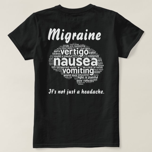 Camiseta No apenas un dolor de cabeza (Reverso del diseño)