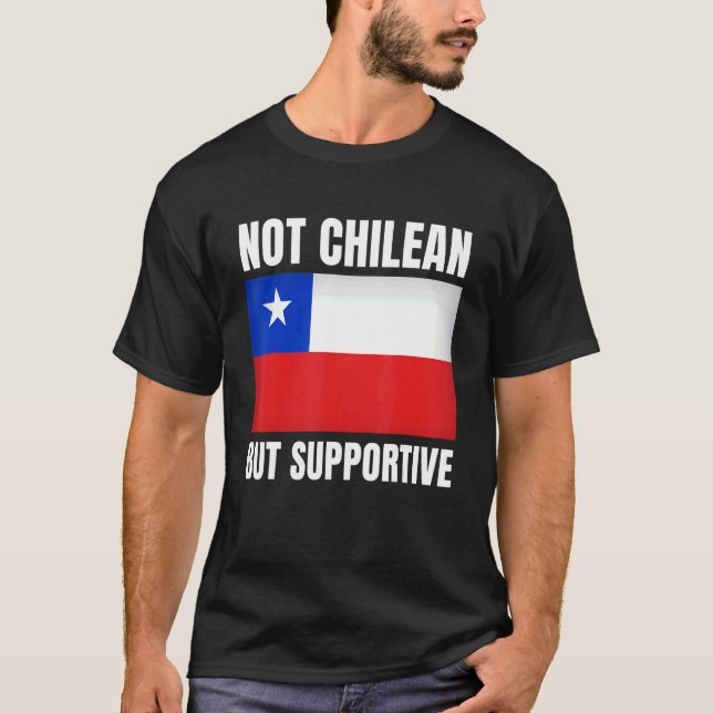 Camiseta No apoyo de la bandera chilena sino apoyo de Chile (Anverso)