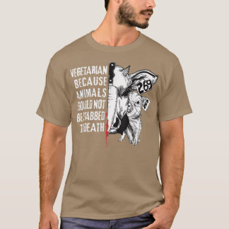 Camiseta No apuñalar a los animales de la campaña de los an