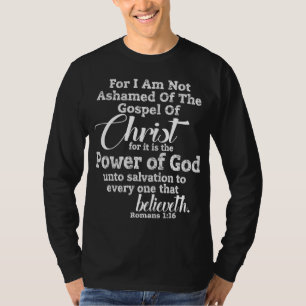 Camiseta NO ASHAMADO DE Cristo, cristiano amor del Evangeli