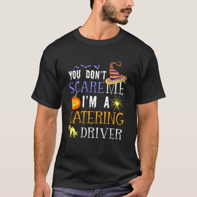 Camiseta No Asustas a Conductor de Catering Halloween (Anverso)