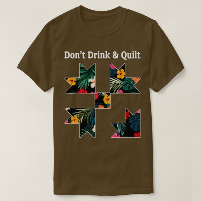 Camiseta No bebas amplificador Calentador coser el humor (Diseño del anverso)