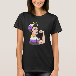 Camiseta No binaria Mujer Sólida No Boniaria Orgullo Género