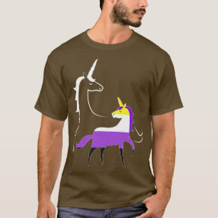 Camiseta No Binaria Unicornio Mamá LGBTQ Enby No Binary Pr