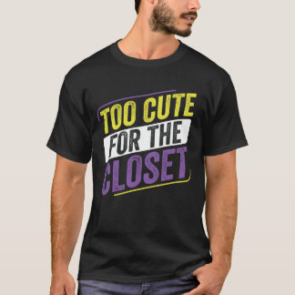 Camiseta No binario demasiado lindo para el colectivo LGBT
