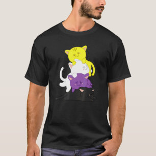 Camiseta No Binario  Gato No Binario partidario de LGBT Age
