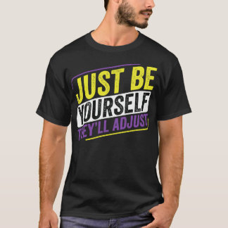 Camiseta No binario sé el tuyoAjustan la entrada LGBT no bi
