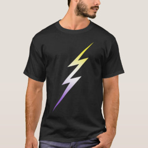 Camiseta No binario Sutil LGBTQ LGBT Perno Relámpago Enby N