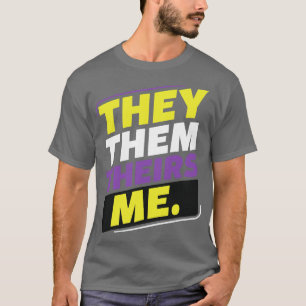 Camiseta No Binarios Ellos Me Suman LGTB Enby No Binario