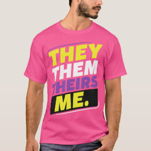 Camiseta No Binarios Ellos Me Suman LGTB Enby No Binario