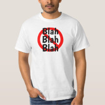 No, Blah Blah Rótulo en rojo, blanco y negro
