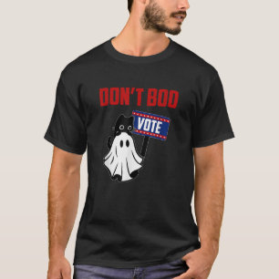 Camiseta No Boo Vote Kamala Harris 2024 Gato Fantasma Negro